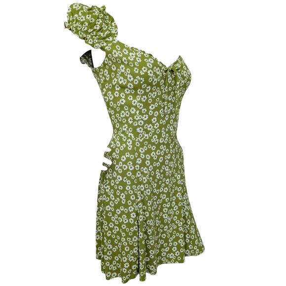 Reformation Pacey Green Floral Fennel Dress - Picture 7 of 16